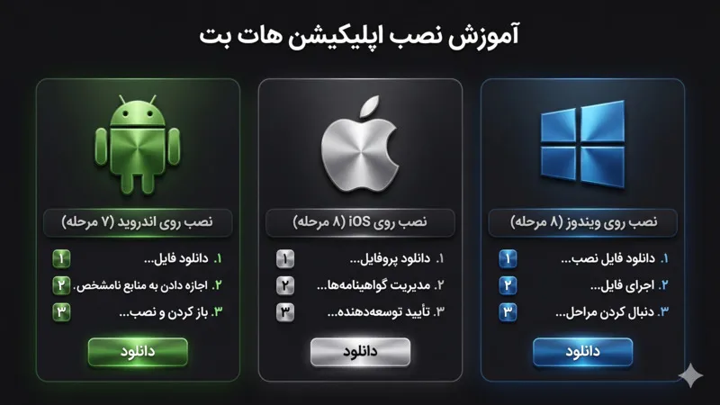 آموزش نصب اپلیکیشن هات بت